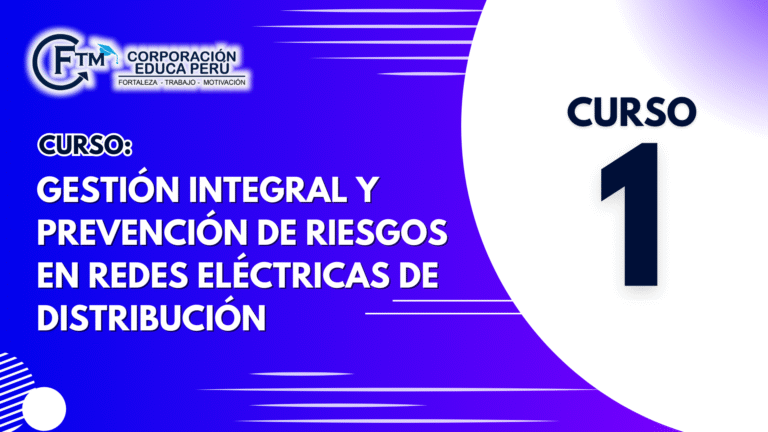 CURSO 01: GESTIÓN INTEGRAL Y PREVENCIÓN DE RIESGOS EN REDES ELÉCTRICAS DE DISTRIBUCIÓN