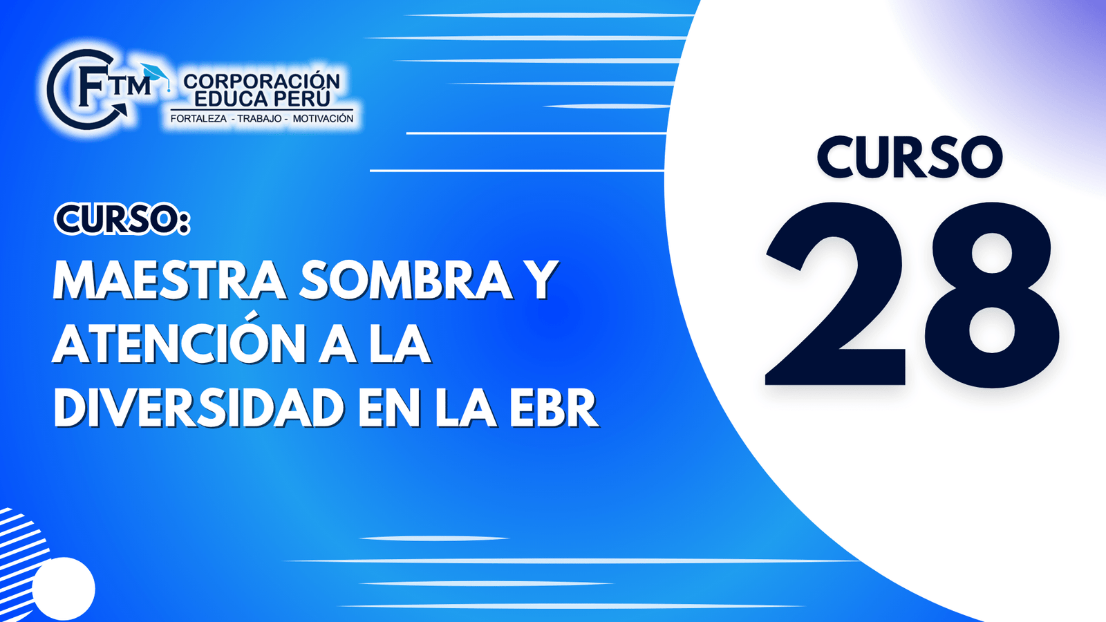 CURSO 28: MAESTRA SOMBRA Y ATENCIÓN A LA DIVERSIDAD EN LA EBR (S/C)