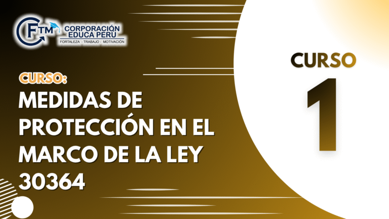 CURSO 01: MEDIDAS DE PROTECCIÓN EN EL MARCO DE LA LEY 30364