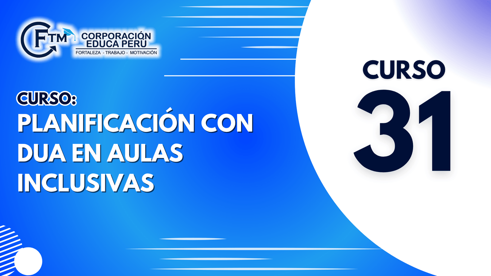 CURSO 31: PLANIFICACIÓN CON DUA EN AULAS INCLUSIVAS